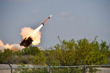 A Patriot interceptor missile is launched during a live-fire exercise. (Photo: US Army) A Patriot interceptor missile is launched during a live-fire exercise. (Photo: US Army)