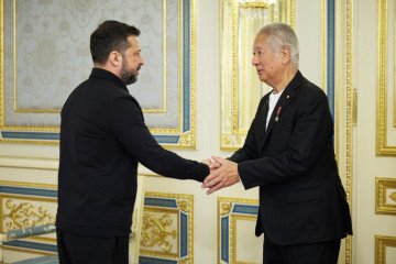 President Zelenskyy Meets Japanese Parliamentary Speaker in Kyiv for High-Level Talks Ukrainian President Volodymyr Zelenskyy met with Speaker of the House of Representatives of the Parliament of Japan Eisuke Mori. (Source: Official website of the President of Ukraine)