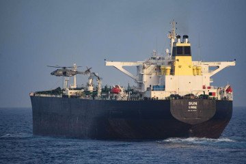 The oil tanker MV SUN during an EU maritime operation in the Mediterranean on August 30, 2026. (Source: EU foreign policy chief Kaja Kallas/X)