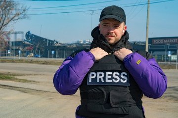 A Suspilne Dnipro correspondent Anton Sirenko. (Photo: Institute of Mass Information)
