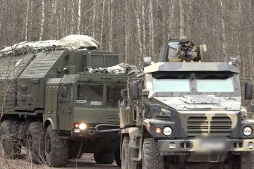 A screen grab from a video shows the installation of the Oreshnik missile system on December 30, 2025, in Belarus. (Source: Getty Images)