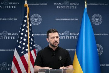 Zelenskyy Urges Strong NATO Leadership Against Russian Aggression in Reagan Institute Address