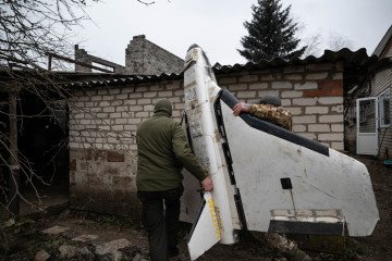 Ukrainian STING Drone Downs Russian Shahed UAV Armed with R-60 Missile, Video