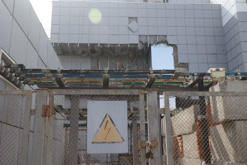 The building of the neutron source facility damaged by Russian shelling operates normally at the Kharkiv Institute of Physics and Technology, Kharkiv, northeastern Ukraine. (Source: Getty Images)