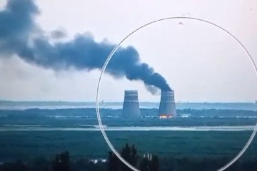 A screen grab from a video released by Ukrainian President Volodymyr Zelenskyy shows a fire broke in Zaporizhzhia nuclear power plant in Zaporizhzhia, Ukraine on August 11, 2024. (Source: Getty Images) A screen grab from a video released by Ukrainian President Volodymyr Zelenskyy shows a fire broke in Zaporizhzhia nuclear power plant in Zaporizhzhia, Ukraine on August 11, 2024. (Source: Getty Images)