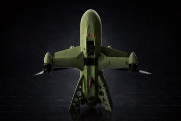 A rendering of Ukraine’s Skazhenyi interceptor drone. (Source: UV Military Cluster via Militarnyi) A rendering of Ukraine’s Skazhenyi interceptor drone. (Source: UV Military Cluster via Militarnyi)