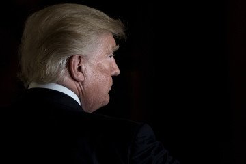 US President Donald Trump leaves a Hispanic Heritage Month event at the White House in Washington, DC. (Source: Getty Images)