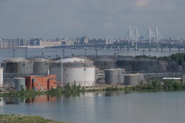 EU Steps In to Help Hungary and Slovakia Cut Final Ties to Russian Oil The St. Petersburg Oil Terminal, one of Russia's largest terminals for the transshipment and storage of petroleum products in the Baltic region. (Source: Getty Images)
