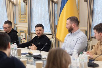 Ukrainian President Volodymyr Zelenskyy during the meeting with jouranlists on December 11, 2025. (Source: Office of the President)