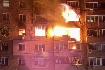 Aftermath of a Russian drone strike on a residential high-rise in Dnipro, April 23, 2026. (Source: Dnipropetrovsk regional prosecutor’s office)