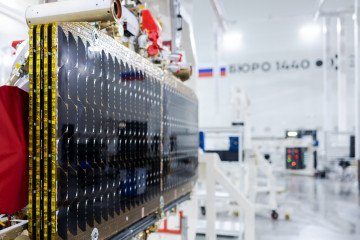 Rassvet satellites at a Bureau 1440 production facility in Russia. (Source: Russian media)