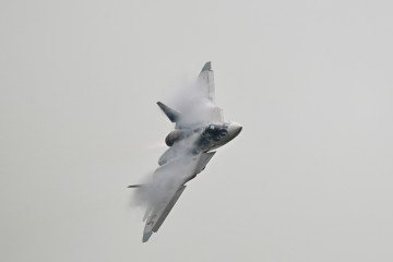 A Russian Sukhoi Su-57 fifth-generation fighter aircraft flies during the 15th China International Aviation and Aerospace Exhibition in Zhuhai, in southern China’s Guangdong province, on November 15, 2024. A Russian Sukhoi Su-57 fifth-generation fighter aircraft flies during the 15th China International Aviation and Aerospace Exhibition in Zhuhai, in southern China’s Guangdong province, on November 15, 2024.