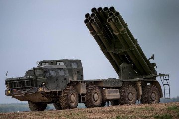 Russian Tornado-S multiple launch rocket system. (Source: Russian media)