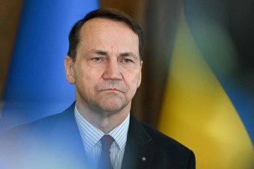 Vice Prime Minister and Minister of Foreign Affairs of the Republic of Poland, Radoslaw Sikorski in Lviv, Ukraine, on October 10, 2025.