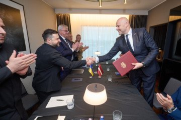 Ukraine and Latvia Deepen Defense Partnership with Landmark Drone Deal in Tallinn Ukrainian President Volodymyr Zelenskyy during the meeting with Latvian Prime Minister Andris Kulbergs on June 9, 2026. (Source: Office of the President)