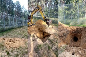 Lithuanian Border Guards Spot Underground Smuggling Route Dug From Belarus A tunnel to Lithuania from Belarus found by the State Border Guard Service of Lithuania. (Source: VSAT)