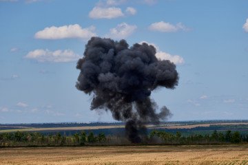 Ukrainian anti-drone units down a Russian-launched UAV, which crashes in an agricultural field on August 10, 2025, in Donetsk Region, Ukraine. Illustrative photo. ( Ukrainian anti-drone units down a Russian-launched UAV, which crashes in an agricultural field on August 10, 2025, in Donetsk Region, Ukraine. Illustrative photo. (