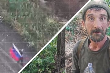 A Russian soldier from the 5th Tank Brigade featured in a propaganda video claiming the capture of Zirnytsia in the Zaporizhzhia region. (Source: 142nd Separate Mechanized Brigade via Militarnyi)