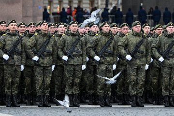 Russian troops attend a rehearsal for the Victory Day military parade in Saint Petersburg on April 23, 2026. (Source: Getty Images) Russian troops attend a rehearsal for the Victory Day military parade in Saint Petersburg on April 23, 2026. (Source: Getty Images)