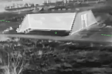 A storage unit, used by Russian forces to store Shahed drones the temporarily occupied parts of Ukraine’s Donetsk region, January 1. (Source: SOF)