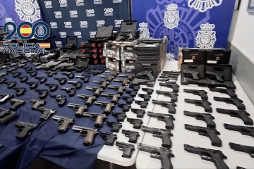 Weapons seized during a Spanish police operation on September 10, 2026. (Source: Spanish National Police) Weapons seized during a Spanish police operation on September 10, 2026. (Source: Spanish National Police)