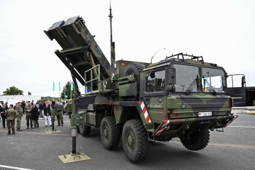A Patriot long-range air defence system is displayed during the press presentation at the International Aerospace Exhibition (ILA) in Schoenefeld, near Berlin, on June 3, 2024. (Source: Getty Images) A Patriot long-range air defence system is displayed during the press presentation at the International Aerospace Exhibition (ILA) in Schoenefeld, near Berlin, on June 3, 2024. (Source: Getty Images)