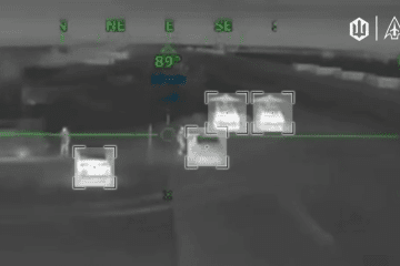 The 1st Separate Center of the Unmanned Systems Forces has established fire control over Donetsk Airport, which Russian forces used for logistics and launching Shahed drones. (Source: screenshot from a video by the 1st Separate Center of the Unmanned Syst
