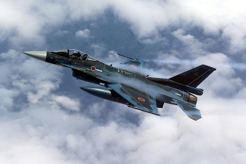 A Japan Air Self-Defense Force F-2A fighter jet flies during a training flight. (Source: Japan Ministry of Defense)