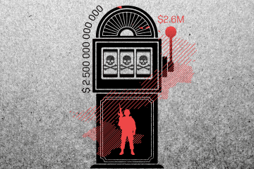 The war slot machine: every "spin" costs $2.6 million—the economic price of a single soldier's life that the Kremlin continuously pays to fuel its aggression. (Source: Oleksandr Manukians/UNITED24 Media)