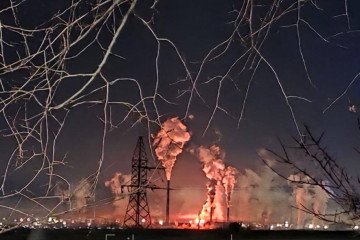 Fire at the Nevinnomyssk Azot chemical plant in Russia’s Stavropol region, January 15, 2026. (Source: Exilenova+)