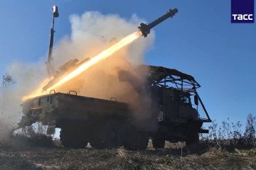 Russian forces launch a missile during the Center-2026 military exercises. (Source: TASS) Russian forces launch a missile during the Center-2026 military exercises. (Source: TASS)