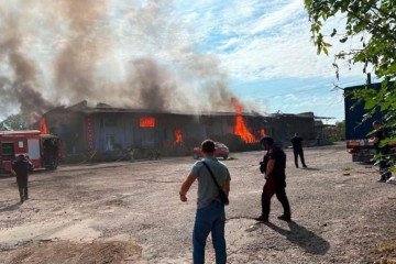 Fire engulfs a Nova Poshta branch after a Russian strike in Ukraine’s Vinnytsia region as emergency responders work at the scene on July 31, 2026. (Source: Vinnytsia Regional Military Administration) Fire engulfs a Nova Poshta branch after a Russian strike in Ukraine’s Vinnytsia region as emergency responders work at the scene on July 31, 2026. (Source: Vinnytsia Regional Military Administration)