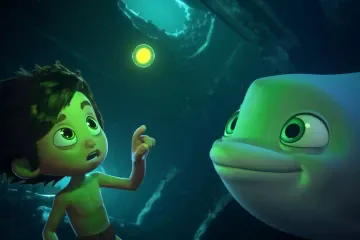 Animated scene from “Dolphin Boy,” produced by a studio later linked to alleged arms trafficking and stolen Ukrainian grain networks. (Photo: Open source)