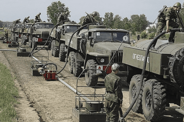 Illustrative photo of Russian military fuel tanker trucks during a field refueling operation. (Photo: open source) Illustrative photo of Russian military fuel tanker trucks during a field refueling operation. (Photo: open source)