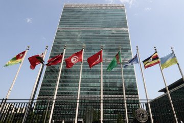 A view of the United Nations Headquarters building in New York City, United States on July 16, 2024. (Source: Getty Images)