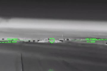 Ukraine’s USF Hit Russian Gas Infrastructure and Supply Chains in Deep Drone Operations, Video A thermal drone camera view shows a strike on a Russian military target. (Source: screenshot from a video by the Unmanned Systems Forces, "Birds of Madyar")