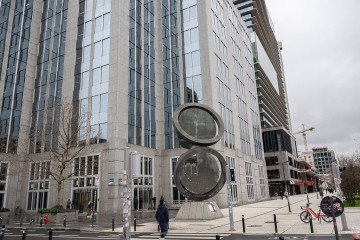 The headquarters of Brussels-based financial dep Euroclear. (Source: Getty Images)
