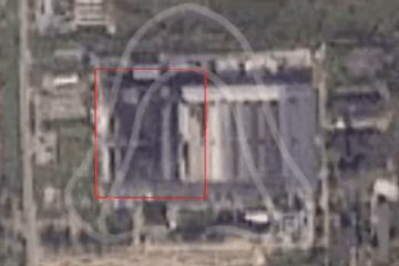 Satellite imagery shows damage to the roof of a Yandex data center in Sasovo, Russia’s Ryazan region, following a Ukrainian strike on October 8, 2026. (Source: Planet Labs)