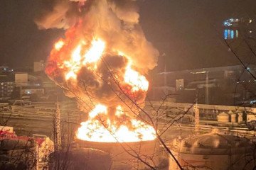 Drone Strike Ignites Major Blaze at Russian Oil Facility Supplying Military Fuel