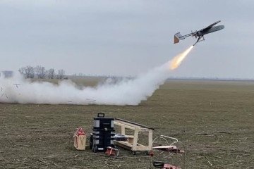 Launch of the FP-1 using a rocket booster. (Source: Fire Point)