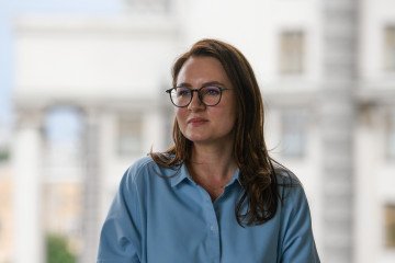 Yuliia Svyrydenko, Ukraine's prime minister, following an interview in Kyiv, Ukraine, on Sunday, July 20, 2025. (Source: Getty Images)