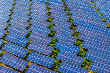 Solar panels in Shaoxing, Zhejiang Province of China. (Source: Getty Images)