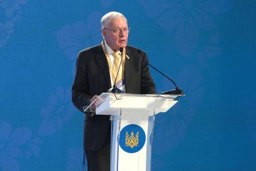 Former US Special Envoy for Ukraine General Keith Kellogg delivers a speech during the National Prayer Breakfast, dedicated to Ukraine’s 35th Independence Day, Kyiv, Ukraine, August 23, 2026. (Source: Getty Images)
