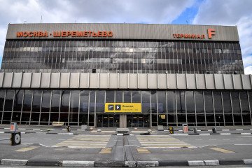 A view of Terminal F at Moscow’s Sheremetyevo Airport on April 4, 2020. A view of Terminal F at Moscow’s Sheremetyevo Airport on April 4, 2020.