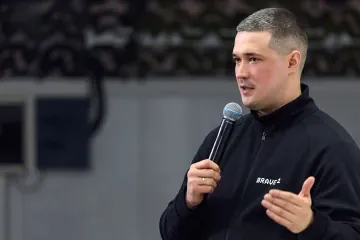 Mykhailo Fedorov speaks during an event in Kyiv. (Source: AIN.UA)