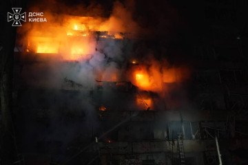 Aftermath of a Russian attack in Kyiv on October 14, 2026. (Source: State Emergency Service)