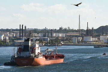 The Ocean Mariner chemical/oil products tanker-currently sailing under the flag of Liberia-sails on arrival at the port of Havana on January 9, 2026. (Photo: YAMIL LAGE/AFP via Getty Images)