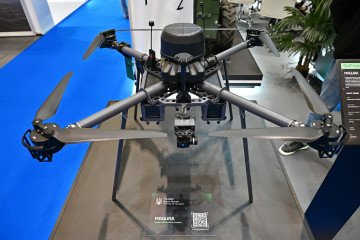 A Magura UAV, Unmanned Aerial Vehicle Drone is displayed at the Ukrainian Global Mark, Sky Defenders of Ukraine exhibition inLondon on September 30, 2025 in London, England. Illustrative photo. (Source: Getty Images)