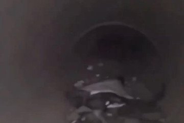Illustrative photo of the interior of a pipeline used by Russian troops for infiltration operations. (Photo: Open source)