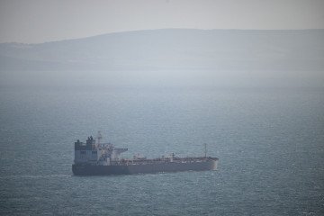An Arctic Route Backfires for a Russian Shadow Fleet Tanker Heading to China The detained Smyrtos vessel outside the harbour. (Source: Getty Images)